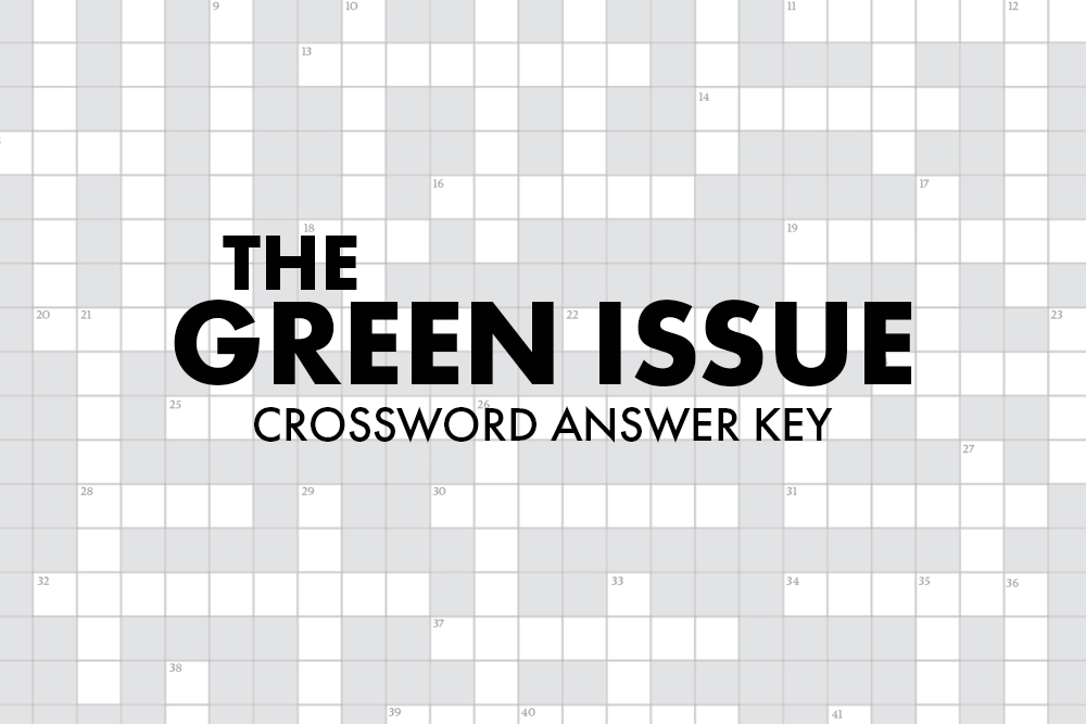 The Green Issue Crossword Answer Key