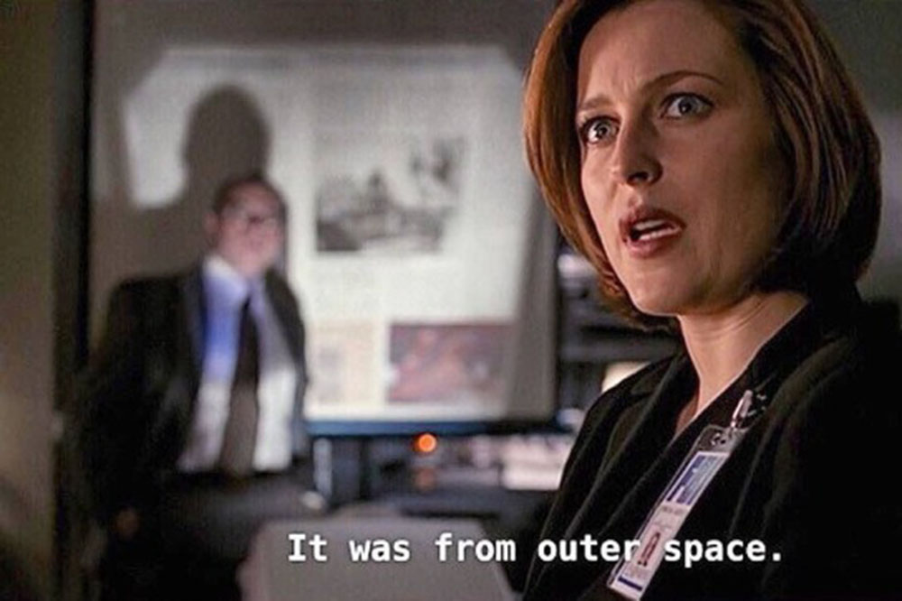 A scene from "The X Files."