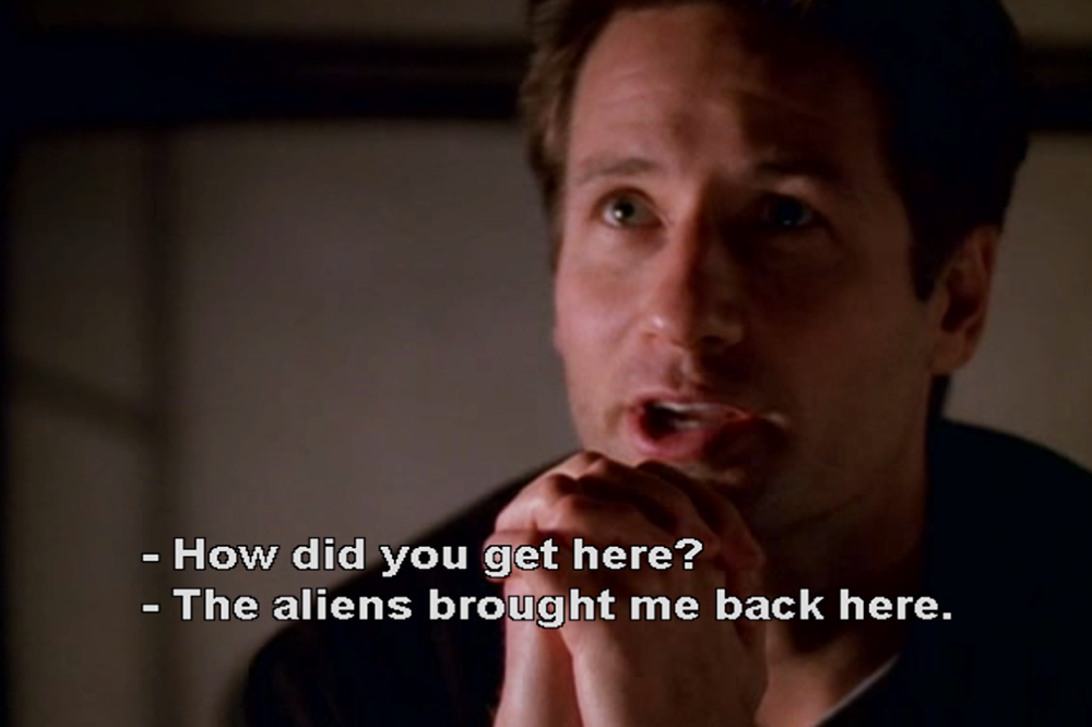 A scene from "The X Files."