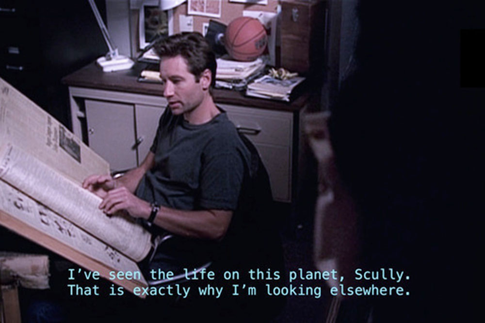 Screenshot from the show "The X Files."