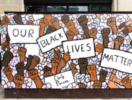 Black Lives Matter mural.