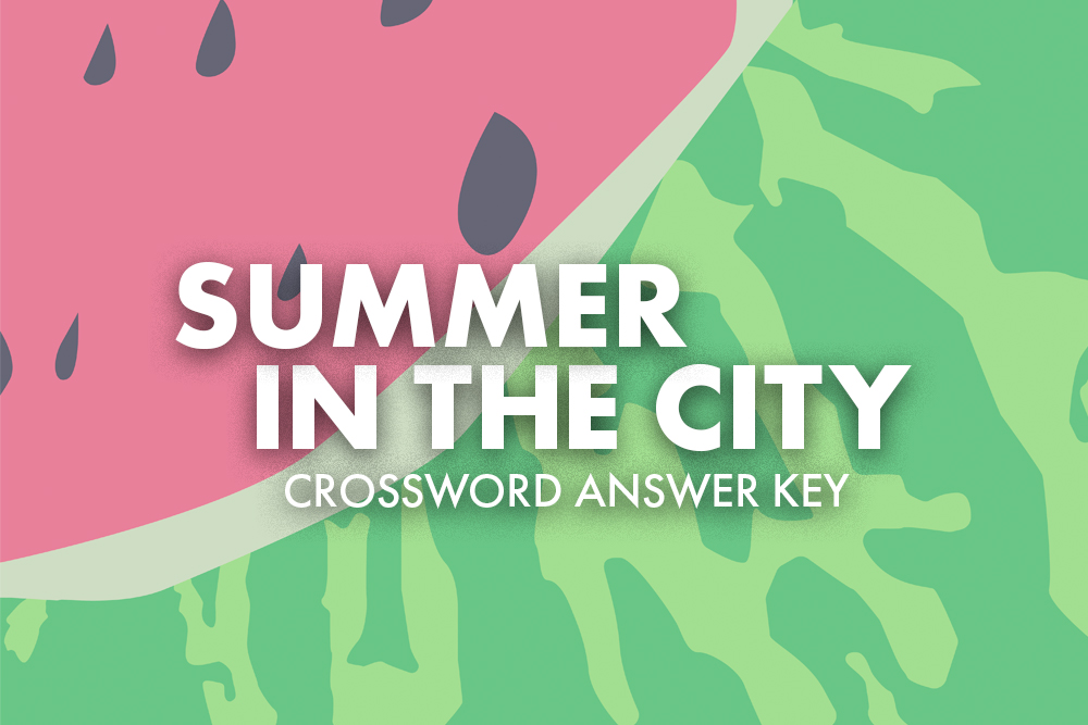 summer in the city crossword answer key image