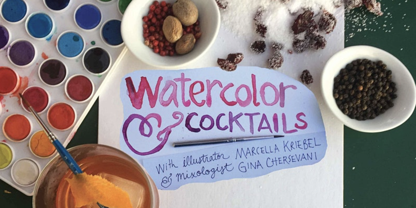 Watercolor and Cocktails: A Sip + Paint Outdoors 6.9