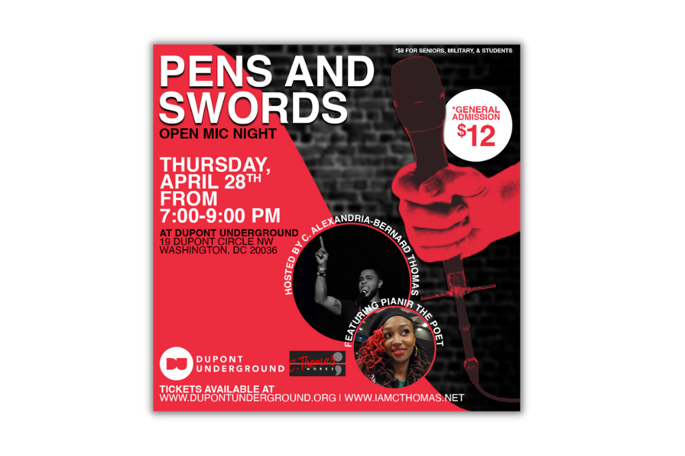 Dupont Underground’s Pens and Swords Open Mic Night