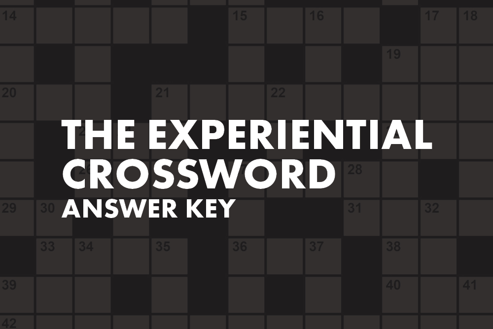 experiential crossword answer key