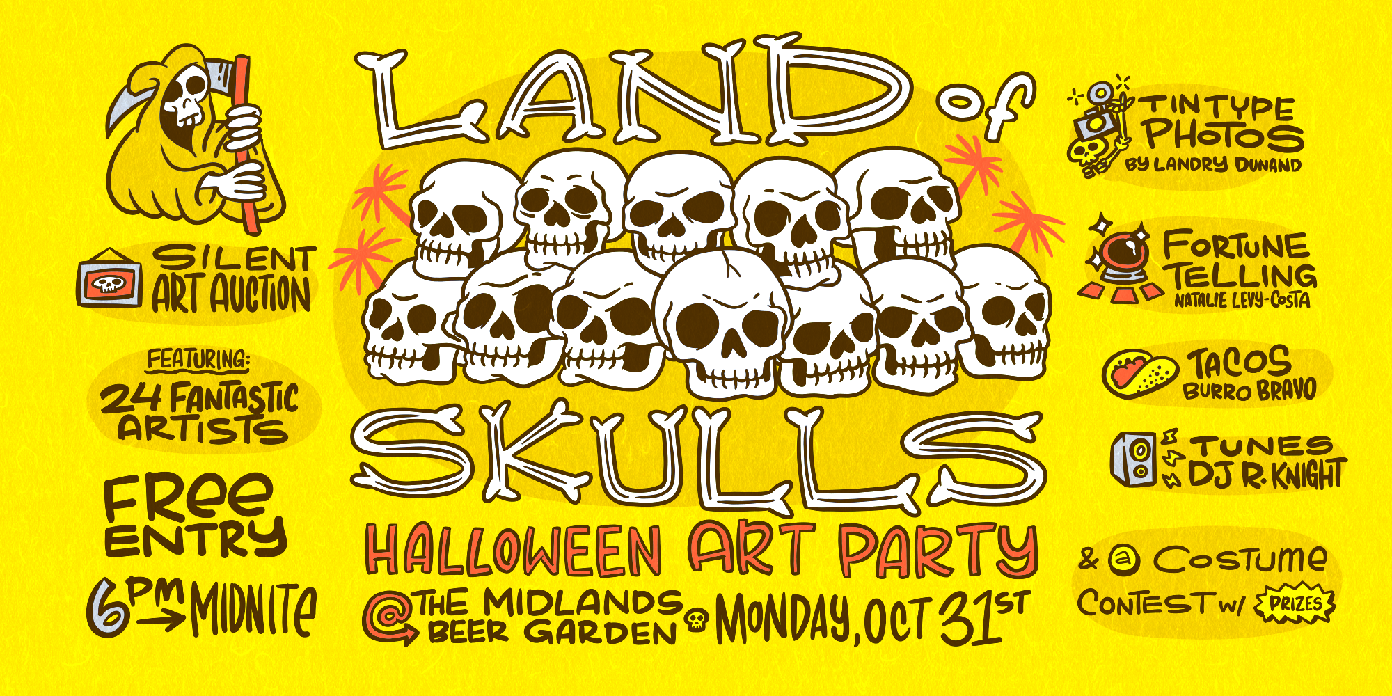 Land of Skulls: Halloween Art Party