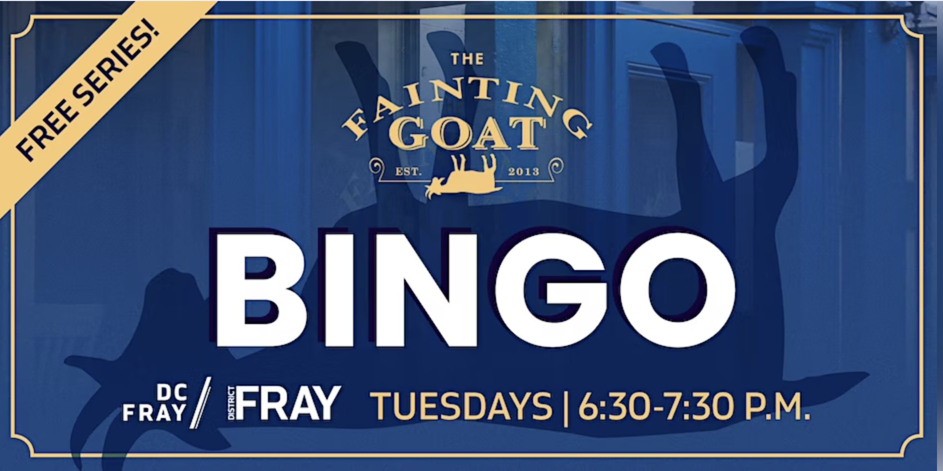 Free Weekly Bingo Series at The Fainting Goat