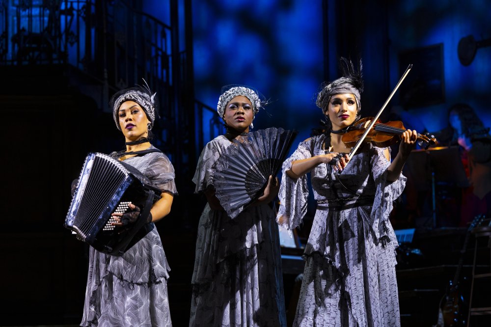 The Fates in "Hadestown" at National Theatre.
