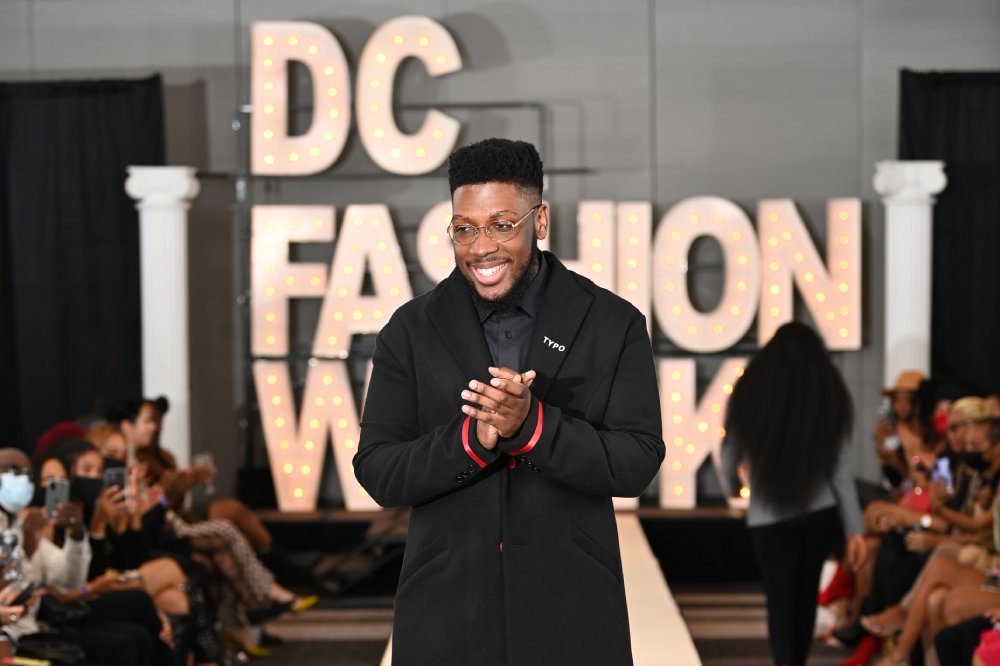 Doncel Brown represents his brand Generation Typo at DC Fashion Week.