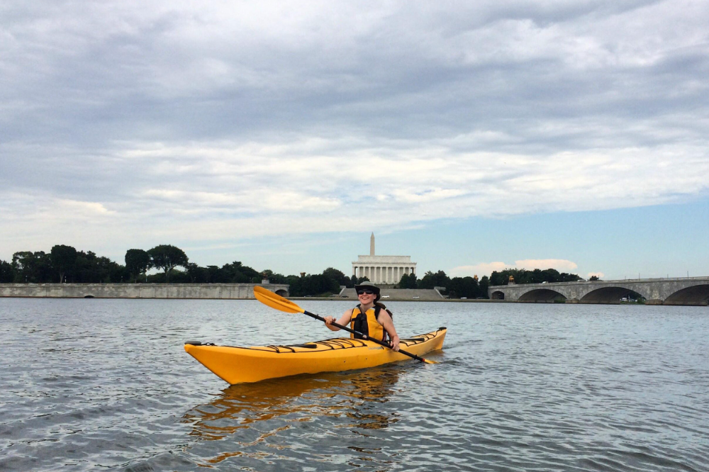 D.C. kayaker on the Potomac