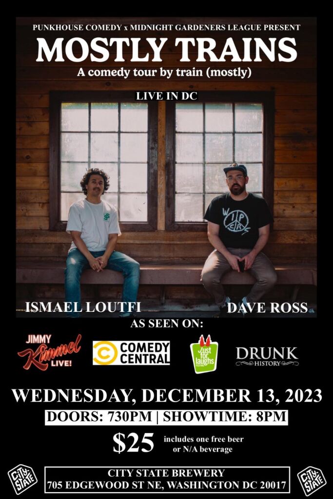 Comedians Dave Ross (Comedy Central) & Ismael Loutfi (Netflix) Headline City-State Brewery