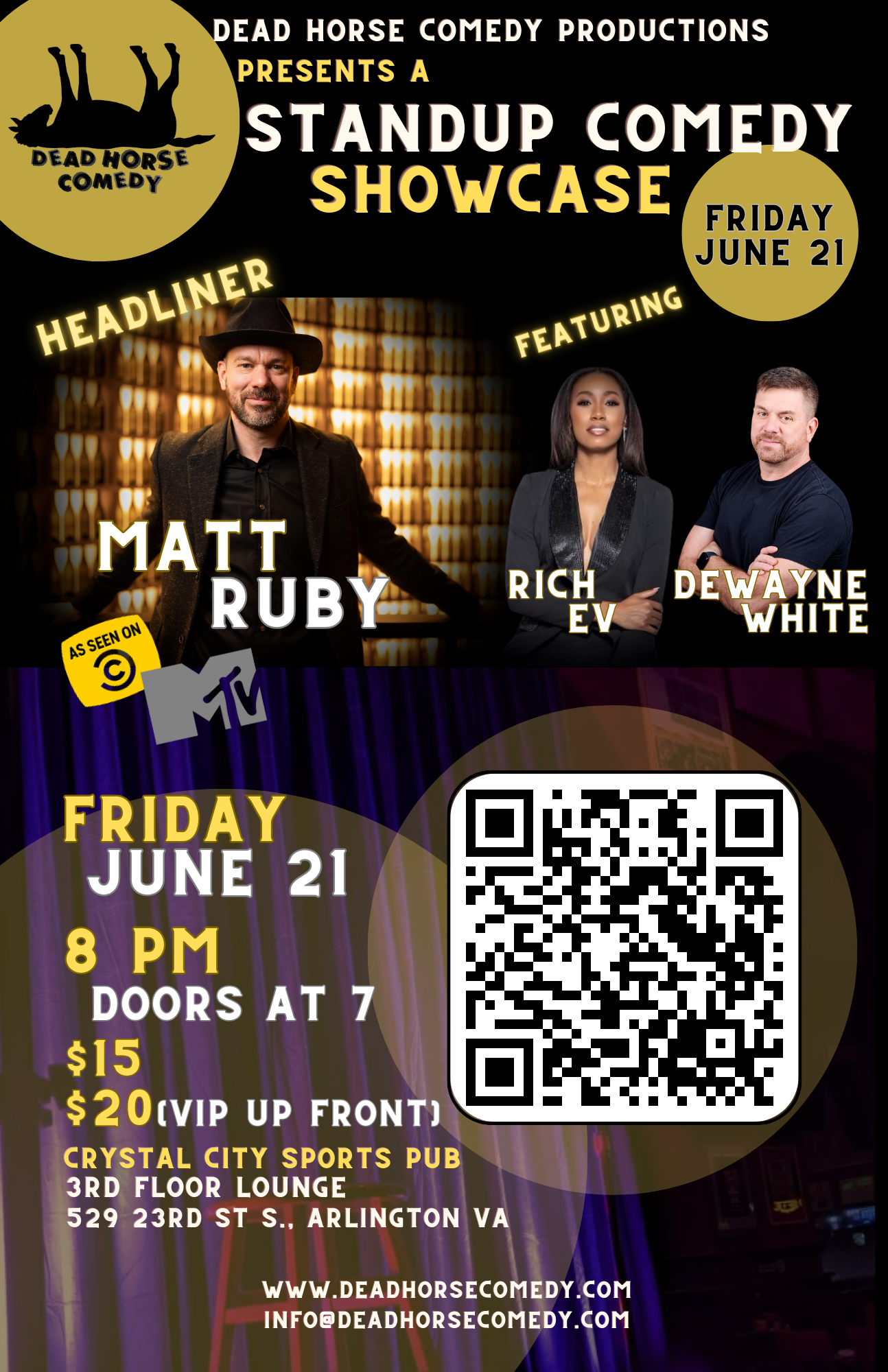 LIVE Standup Comedy Show Starring Matt Ruby (Comedy Central, MTV ...