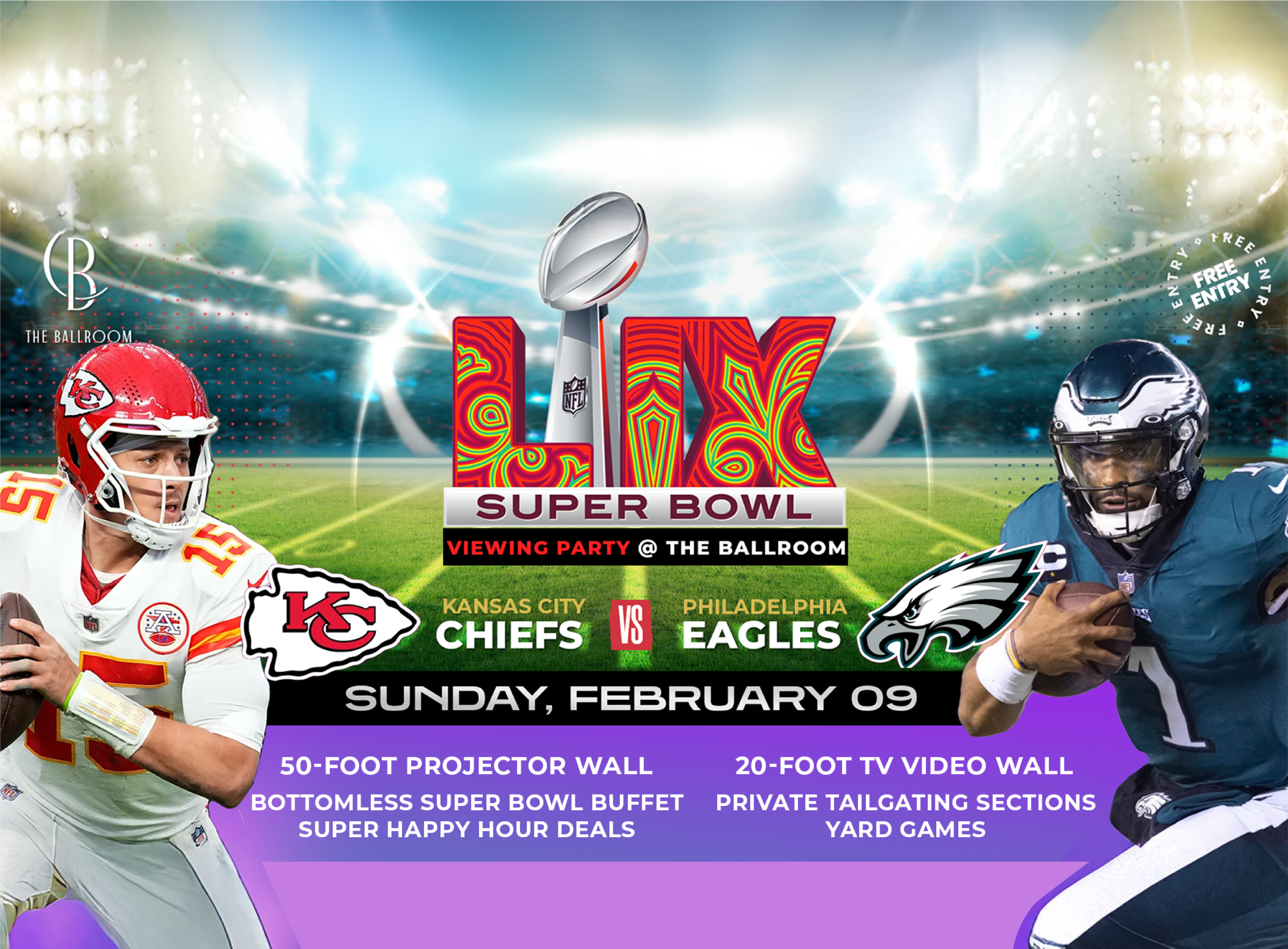 Super Bowl Watch Party @ Clarendon Ballroom