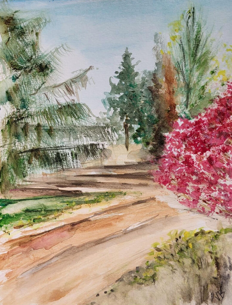 Watercolor Painting in a Historic Setting