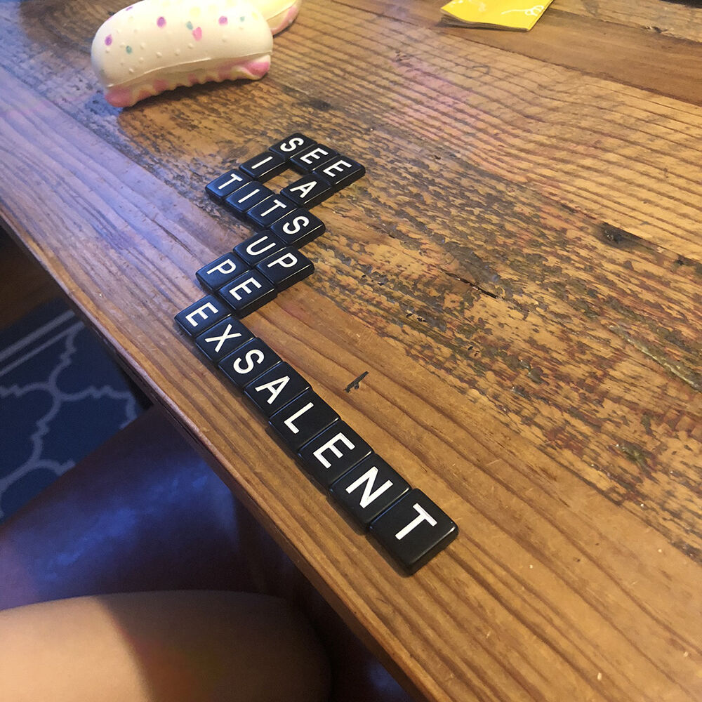 Scrabble with my nine-year-old daughter by Amanda Sweet, owner of Bucklesweet Media. Scrabble by Amanda Sweet, owner of Bucklesweet Media.