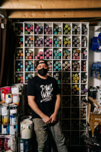 Kelly Towles in his Studio