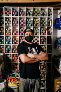 Kelly Towles in his Studio