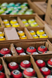 Paint Cans in Kelly Towles Studio