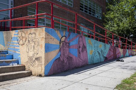 Stanton Elementary School, SE, D.C. mural by Rose Jaffe.