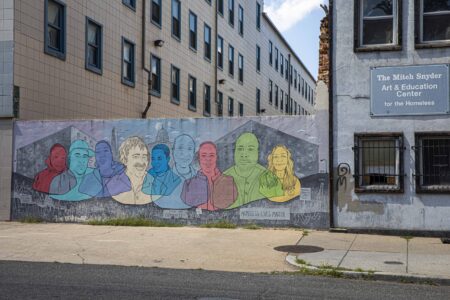 Mitch Snyder Art & Education Center mural by Rose Jaffe.