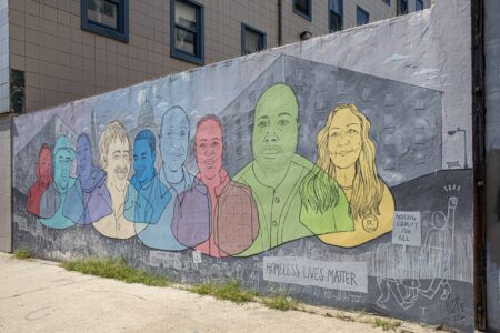 Mitch Snyder Art & Education Center mural by Rose Jaffe.