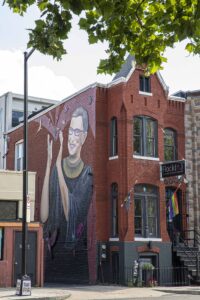 RBG mural by Rose Jaffe; 1508 U St. NW, DC.