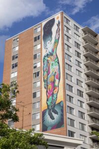 The Blairs Silver Spring Apartments mural by Rose Jaffe.