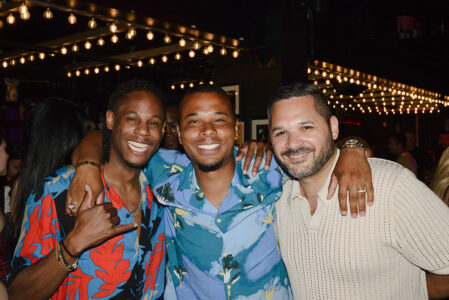 Aaron West (left) with Charlie Davies (middle).