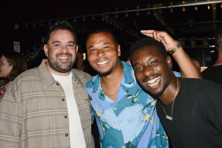 Alexis Guerreo (left) with Charlie Davies (middle).